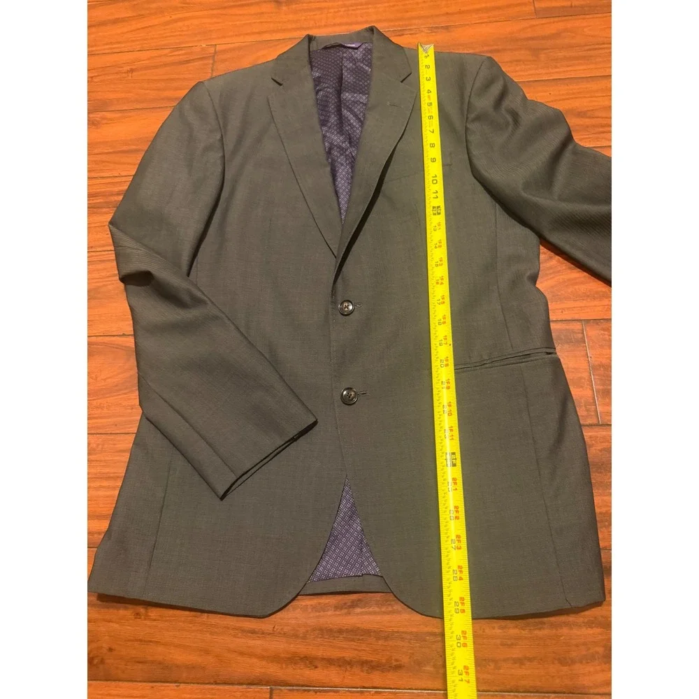 Ted Baker London Endurance Jay CT Suit Jacket Charcoal Grey Wool 38R Blazer